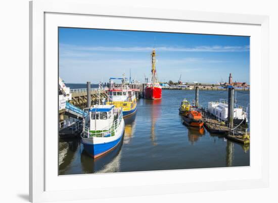 Fishing Boats in the Harbour of Cuxhaven, Lower Saxony, Germany, Europe-Michael Runkel-Framed Photographic Print