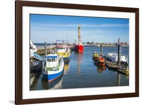 Fishing Boats in the Harbour of Cuxhaven, Lower Saxony, Germany, Europe-Michael Runkel-Framed Photographic Print