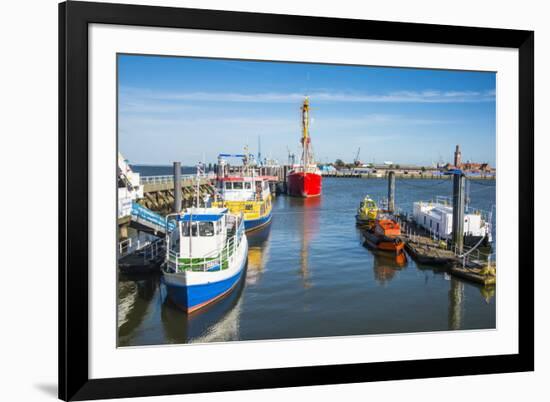 Fishing Boats in the Harbour of Cuxhaven, Lower Saxony, Germany, Europe-Michael Runkel-Framed Photographic Print