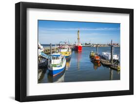 Fishing Boats in the Harbour of Cuxhaven, Lower Saxony, Germany, Europe-Michael Runkel-Framed Photographic Print