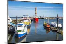 Fishing Boats in the Harbour of Cuxhaven, Lower Saxony, Germany, Europe-Michael Runkel-Mounted Photographic Print