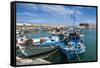 Fishing Boats in the Old Harbour of Heraklion, Crete, Greek Islands, Greece-Michael Runkel-Framed Stretched Canvas