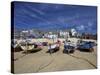 Fishing Boats in the Old Harbour, St. Ives, Cornwall, England, United Kingdom, Europe-Peter Barritt-Stretched Canvas