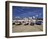 Fishing Boats in the Old Harbour, St. Ives, Cornwall, England, United Kingdom, Europe-Peter Barritt-Framed Premium Photographic Print