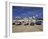 Fishing Boats in the Old Harbour, St. Ives, Cornwall, England, United Kingdom, Europe-Peter Barritt-Framed Premium Photographic Print