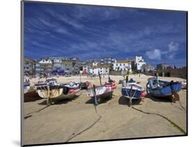 Fishing Boats in the Old Harbour, St. Ives, Cornwall, England, United Kingdom, Europe-Peter Barritt-Mounted Photographic Print