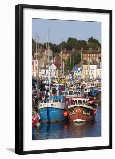 Fishing Boats in the Old Harbour, Weymouth, Dorset, England, United Kingdom, Europe-Stuart Black-Framed Photographic Print