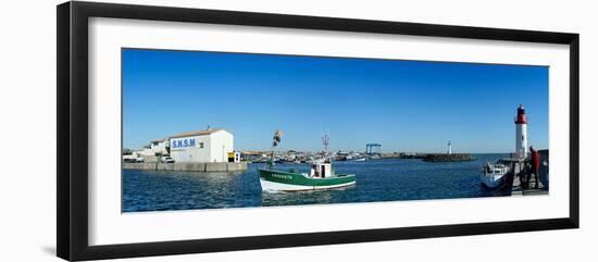 Fishing Boats in the Sea, La Cotiniere, Oleron, Charente-Maritime, Poitou-Charentes, France-null-Framed Photographic Print