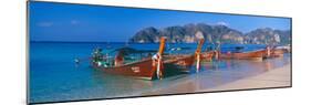 Fishing Boats in the Sea, Phi Phi Islands, Phuket Province, Thailand-null-Mounted Photographic Print