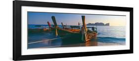 Fishing Boats in the Sea, Phi Phi Islands, Phuket Province, Thailand-null-Framed Photographic Print