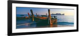 Fishing Boats in the Sea, Phi Phi Islands, Phuket Province, Thailand-null-Framed Photographic Print