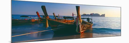 Fishing Boats in the Sea, Phi Phi Islands, Phuket Province, Thailand-null-Mounted Photographic Print