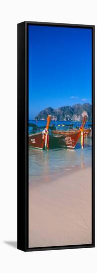 Fishing Boats in the Sea, Phi Phi Islands, Phuket Province, Thailand-null-Framed Stretched Canvas