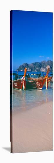 Fishing Boats in the Sea, Phi Phi Islands, Phuket Province, Thailand-null-Stretched Canvas