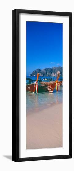 Fishing Boats in the Sea, Phi Phi Islands, Phuket Province, Thailand-null-Framed Photographic Print