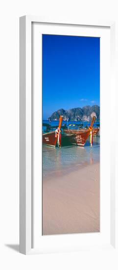 Fishing Boats in the Sea, Phi Phi Islands, Phuket Province, Thailand-null-Framed Photographic Print