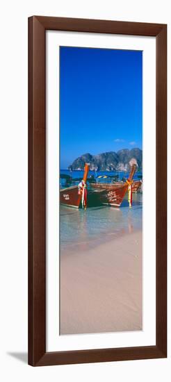Fishing Boats in the Sea, Phi Phi Islands, Phuket Province, Thailand-null-Framed Photographic Print