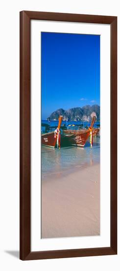 Fishing Boats in the Sea, Phi Phi Islands, Phuket Province, Thailand-null-Framed Photographic Print