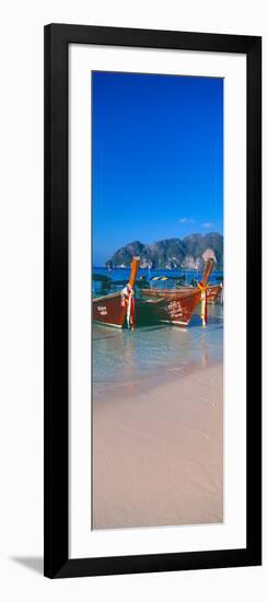 Fishing Boats in the Sea, Phi Phi Islands, Phuket Province, Thailand-null-Framed Photographic Print