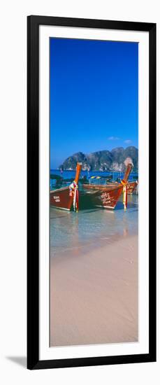 Fishing Boats in the Sea, Phi Phi Islands, Phuket Province, Thailand-null-Framed Photographic Print