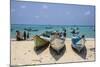 Fishing Boats in the Turquoise Waters of Qalansia on the West Coast of the Island of Socotra-Michael Runkel-Mounted Photographic Print