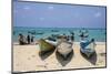 Fishing Boats in the Turquoise Waters of Qalansia on the West Coast of the Island of Socotra-Michael Runkel-Mounted Photographic Print