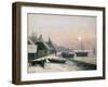 Fishing Boats in the Winter Sunlight-Anders Andersen-Lundby-Framed Giclee Print