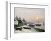 Fishing Boats in the Winter Sunlight-Anders Andersen-Lundby-Framed Giclee Print