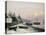 Fishing Boats in the Winter Sunlight-Anders Andersen-Lundby-Stretched Canvas