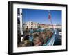 Fishing Boats in Victoria Dock, Hobart, Tasmania-Julian Love-Framed Photographic Print