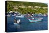Fishing Boats in Vinh Hy Bay, Nui Cha National Park, Ninh Thuan Province, Vietnam, Indochina-Nathalie Cuvelier-Stretched Canvas