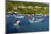 Fishing Boats in Vinh Hy Bay, Nui Cha National Park, Ninh Thuan Province, Vietnam, Indochina-Nathalie Cuvelier-Mounted Photographic Print