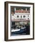 Fishing Boats in Whitby Harbour with Famous Magpie Cafe in Background, Yorkshire, England-John Woodworth-Framed Photographic Print