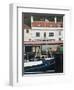 Fishing Boats in Whitby Harbour with Famous Magpie Cafe in Background, Yorkshire, England-John Woodworth-Framed Photographic Print