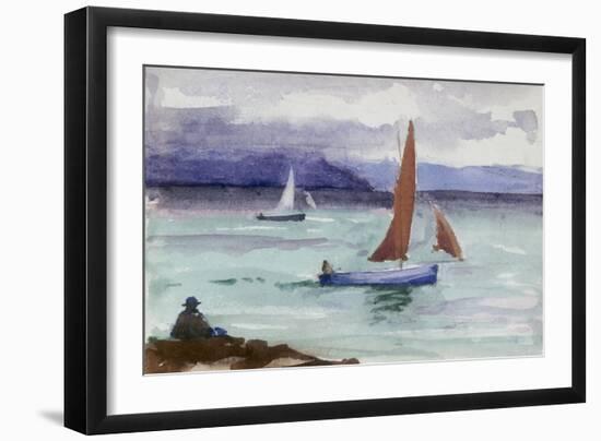 Fishing Boats - Iona-Francis Campbell Boileau Cadell-Framed Giclee Print