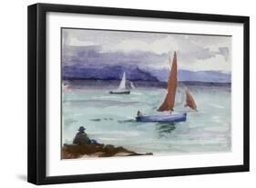 Fishing Boats - Iona-Francis Campbell Boileau Cadell-Framed Giclee Print