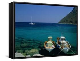 Fishing Boats, Kos, Sporadhes Islands, Greece, Europe-I Openers-Framed Stretched Canvas