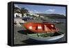 Fishing Boats, La Lajita, Fuerteventura, Canary Islands-Peter Thompson-Framed Stretched Canvas