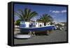 Fishing Boats, La Lajita, Fuerteventura, Canary Islands-Peter Thompson-Framed Stretched Canvas