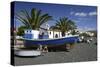 Fishing Boats, La Lajita, Fuerteventura, Canary Islands-Peter Thompson-Stretched Canvas