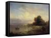 Fishing Boats, Lake Constance, 1852-Friedrich Thurau-Framed Stretched Canvas