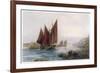 Fishing Boats Leaving the Harbour at Looe Cornwall-Maurice Randall-Framed Premium Giclee Print