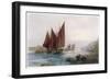 Fishing Boats Leaving the Harbour at Looe Cornwall-Maurice Randall-Framed Art Print