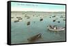 Fishing Boats, Monterey Bay, California-null-Framed Stretched Canvas