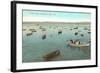 Fishing Boats, Monterey Bay, California-null-Framed Art Print
