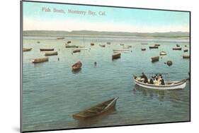 Fishing Boats, Monterey Bay, California-null-Mounted Art Print