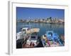 Fishing Boats Moored in Harbour, Aegina Town, Aegina, Saronic Islands, Greek Islands, Greece-Lightfoot Jeremy-Framed Photographic Print