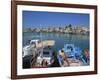 Fishing Boats Moored in Harbour, Aegina Town, Aegina, Saronic Islands, Greek Islands, Greece-Lightfoot Jeremy-Framed Photographic Print