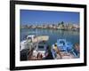 Fishing Boats Moored in Harbour, Aegina Town, Aegina, Saronic Islands, Greek Islands, Greece-Lightfoot Jeremy-Framed Photographic Print