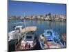 Fishing Boats Moored in Harbour, Aegina Town, Aegina, Saronic Islands, Greek Islands, Greece-Lightfoot Jeremy-Mounted Photographic Print